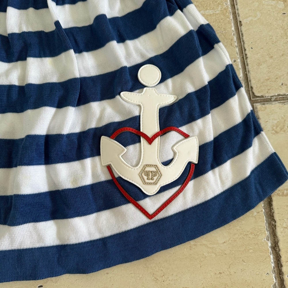 Philipp Plein Nautical Blue and White Striped Girl Skirt, Size 4 - Picture 3 of 6